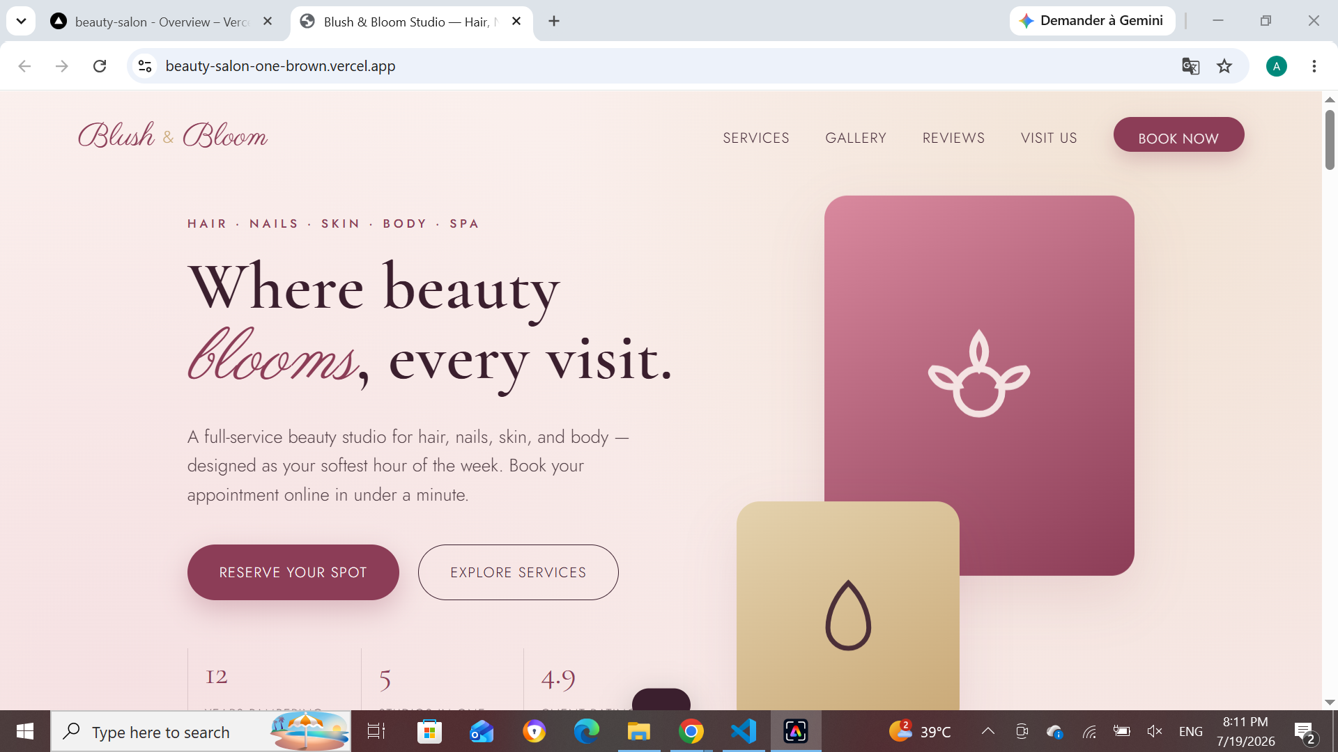 Beauty Salon Website